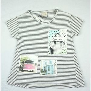 Zara Girls Casual Collection French Stripe Top 4